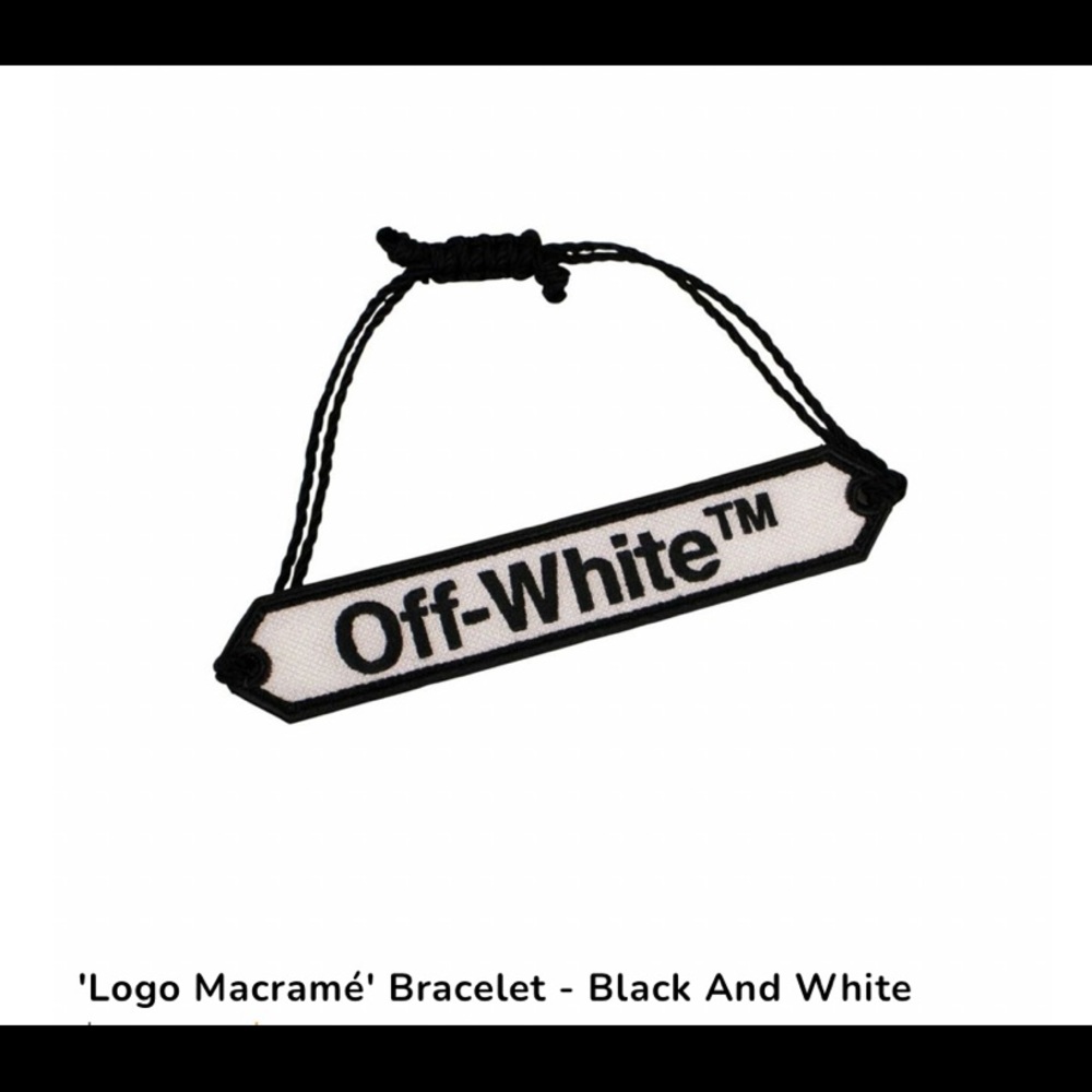 HP💥Virgil Abloh 🤍🖤 Off-White™️macramé bracelet - Picture 4 of 6